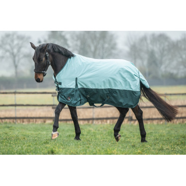 Couverture d'extérieur HKM Chester 600D 100g Turquoise / vert Bleu