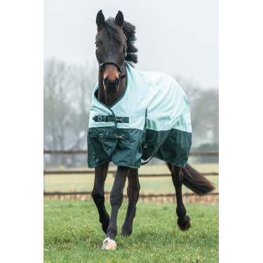 Couverture d'extérieur HKM Chester 600D 100g Turquoise / vert Bleu