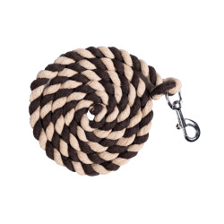 Longe HKM Cotton avec mousqueton Marron / beige