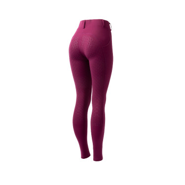 Legging d'hiver femme grip intégral Horze Dea Potion violette
