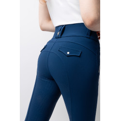 Pantalon d'équitation femme B Vertigo thermique grip intégral Enya Marine titan Bleu marine
