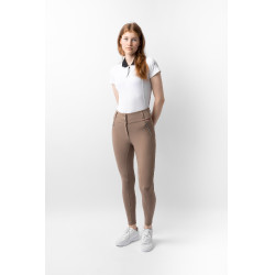 Pantalon d'équitation femme B Vertigo thermique grip intégral Enya Brun boue Beige Pantalon d'équitation femme B Vertigo thermique grip intégral Enya Brun boue Beige