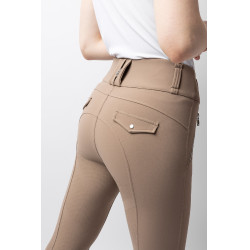 Pantalon d'équitation femme B Vertigo thermique grip intégral Enya Brun boue Beige Pantalon d'équitation femme B Vertigo thermique grip intégral Enya Brun boue Beige