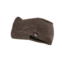 Bandeau Back on Track Nora en laine torsadée Marron