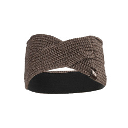 Bandeau Back on Track Nora en laine torsadée Marron