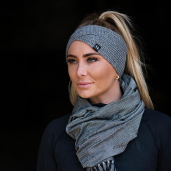 Bandeau Back on Track Nora en laine torsadée Gris