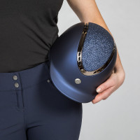 Casque EQ3 Pardus Smooth Top avec molette Back on Track Bleu pailleté