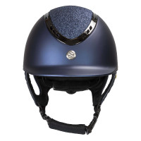 Casque EQ3 Pardus Smooth Top avec molette Back on Track Bleu pailleté
