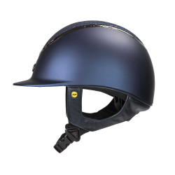 Casque EQ3 Pardus Smooth Top avec molette Back on Track Bleu pailleté Casque EQ3 Pardus Smooth Top avec molette Back on Track Bleu pailleté