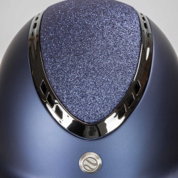 Casque EQ3 Pardus Smooth Top avec molette Back on Track Bleu pailleté Casque EQ3 Pardus Smooth Top avec molette Back on Track Bleu pailleté