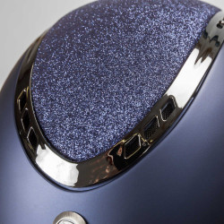 Casque EQ3 Pardus Smooth Top avec molette Back on Track Bleu pailleté Casque EQ3 Pardus Smooth Top avec molette Back on Track Bleu pailleté