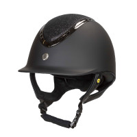 Casque EQ3 Pardus Smooth Top avec molette Back on Track Noir pailleté Casque EQ3 Pardus Smooth Top avec molette Back on Track Noir pailleté