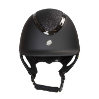 Casque EQ3 Pardus Smooth Top avec molette Back on Track Noir pailleté Casque EQ3 Pardus Smooth Top avec molette Back on Track Noir pailleté
