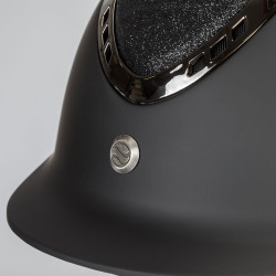 Casque EQ3 Pardus Smooth Top avec molette Back on Track Noir pailleté