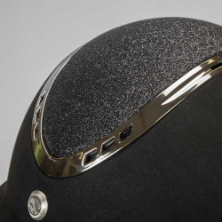 Casque EQ3 Pardus Microfibre avec molette Back on Track Noir pailleté
