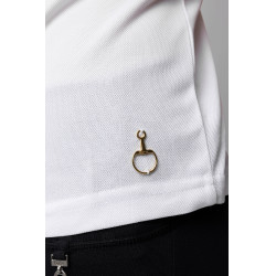 Polo de concours manches courtes à volants Christel enfant Horze Blanc Polo de concours manches courtes à volants Christel enfant Horze Blanc