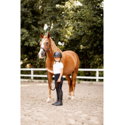 Polo de concours manches courtes à volants Christel enfant Horze Blanc Polo de concours manches courtes à volants Christel enfant Horze Blanc