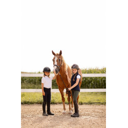Polo de concours manches courtes à volants Christel enfant Horze Blanc Polo de concours manches courtes à volants Christel enfant Horze Blanc