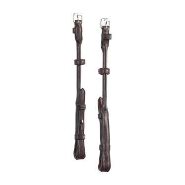 Montant de filet Montar cuir rond et tanné crochet français Marron