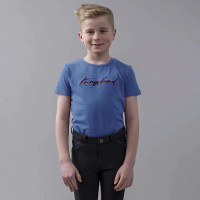 T-shirt Kingsland KLlora à col rond Junior Bleu fjord côtier