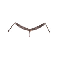 Collier de chasse Lakota avec motifs de fleurs mexicaines Marron