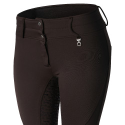 Pantalon d'équitation thermique full grip Horze Rhea enfant poches arrière Marron foncé Pantalon d'équitation thermique full grip Horze Rhea enfant poches arrière Marron foncé