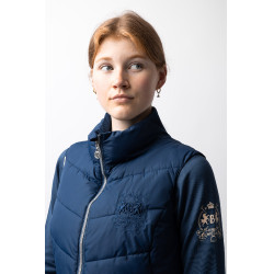 Doudoune sans manches matelassé B Vertigo Cordelia Marine titan Bleu marine