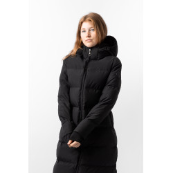 Manteau long Paloma matelassé femme Horze Noir caviar