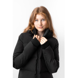 Manteau long Paloma matelassé femme Horze Noir caviar
