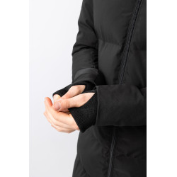 Manteau long Paloma matelassé femme Horze Noir caviar
