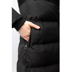 Manteau long Paloma matelassé femme Horze Noir caviar