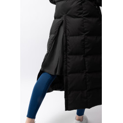 Manteau long Paloma matelassé femme Horze Noir caviar