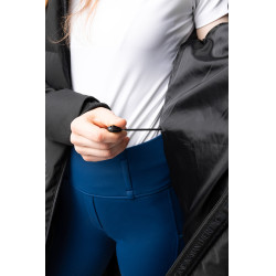 Manteau long Paloma matelassé femme Horze Noir caviar