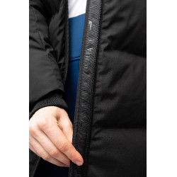 Manteau long Paloma matelassé femme Horze Noir caviar