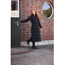 Manteau long Paloma matelassé femme Horze Noir caviar
