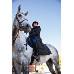 Manteau long Paloma matelassé femme Horze Noir caviar