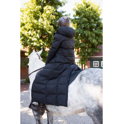 Manteau long Paloma matelassé femme Horze Noir caviar