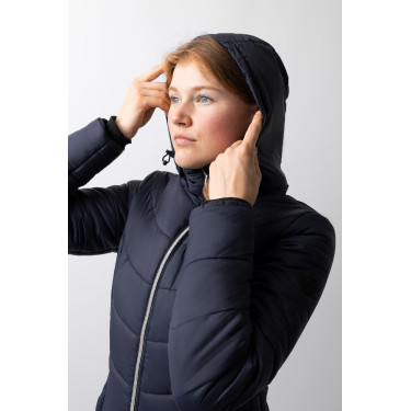 Veste d'équitation matelassée Horze Astrid femme Bleu polaire Bleu marine