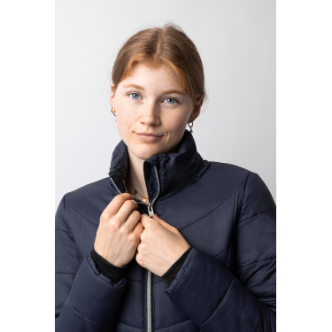 Veste d'équitation matelassée Horze Astrid femme Bleu polaire Bleu marine