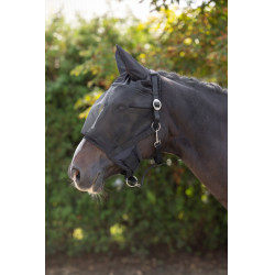 Licol avec masque anti-mouches intégré Covalliero Noir Licol avec masque anti-mouches intégré Covalliero Noir