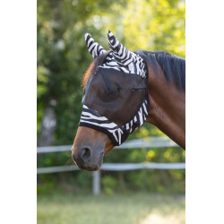 Masque de protection contre les mouches Zèbre avec protection des oreilles Covalliero Zèbre Motifs Masque de protection contre les mouches Zèbre avec protection des oreilles Covalliero Zèbre Motifs