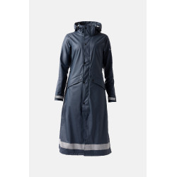 Imperméable Horze Hazel femme long à fentes Bleu marine foncé