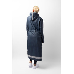 Imperméable Horze Hazel femme long à fentes Bleu marine foncé