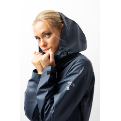 Imperméable Horze Hazel femme long à fentes Bleu marine foncé