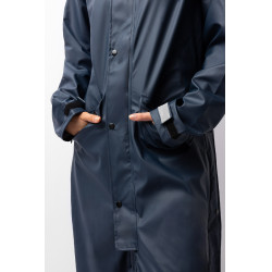 Imperméable Horze Hazel femme long à fentes Bleu marine foncé