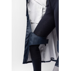 Imperméable Horze Hazel femme long à fentes Bleu marine foncé