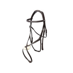 Bride Monterrey muserolle mexicaine Horze Cognac Marron Bride Monterrey muserolle mexicaine Horze Cognac Marron