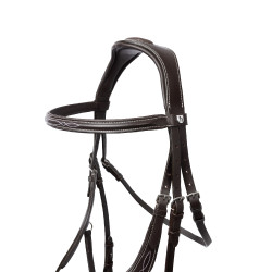 Bride Monterrey muserolle mexicaine Horze Cognac Marron Bride Monterrey muserolle mexicaine Horze Cognac Marron