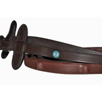 Rênes caoutchouc T de T arretoirs Havane foncé Marron