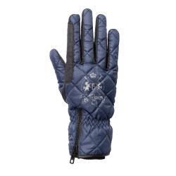 Gants d'équitation imperméables et rembourrés B Vertigo Onyx Marine titan Bleu marine